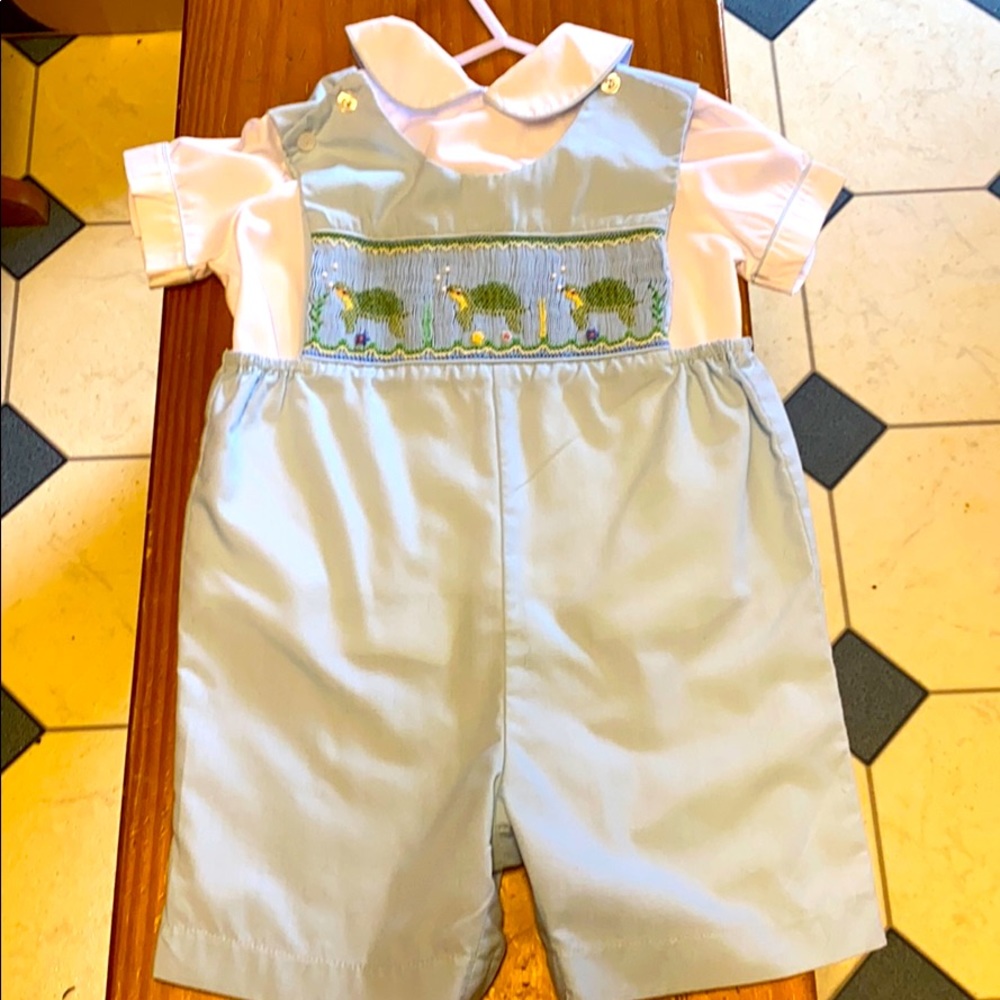 Sir John by Rosalina smocked turtle jumper